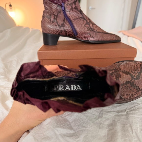 Vintage Prada Python Booties, Size EU40 - Picture 2 of 4